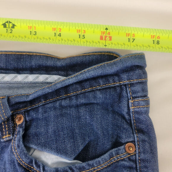 Jordache Jeans Womens 16 Blue Mid Rise Denim Bootcut Medium Wash W35 x L26 - Picture 4 of 16